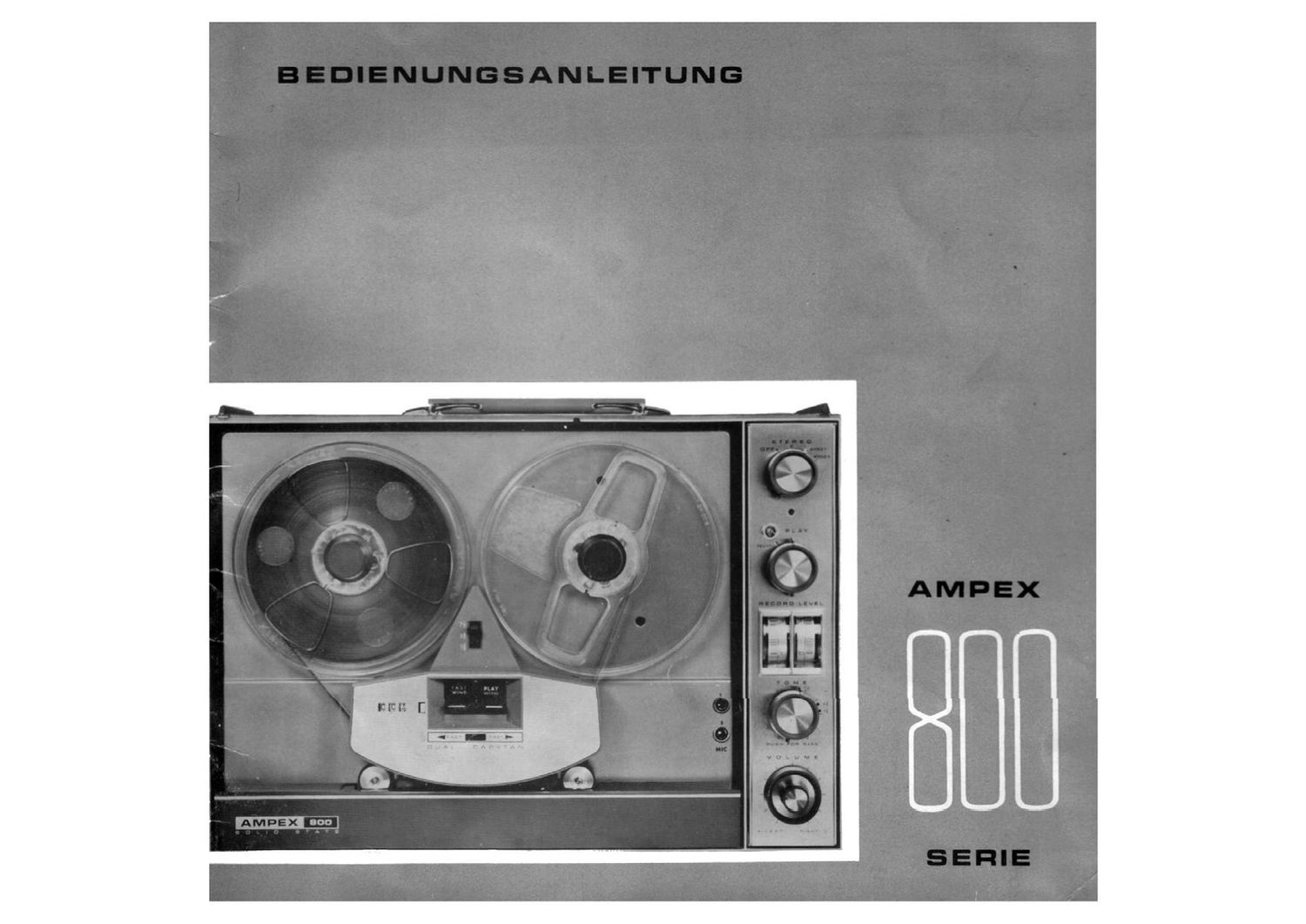 Ampex 800 Owners Manual