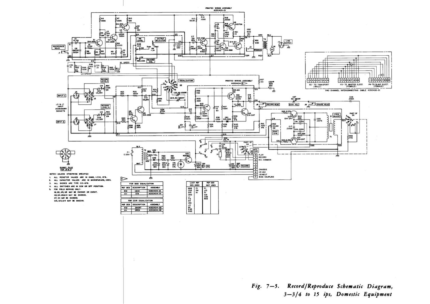 Ampex AG 500 Schematic