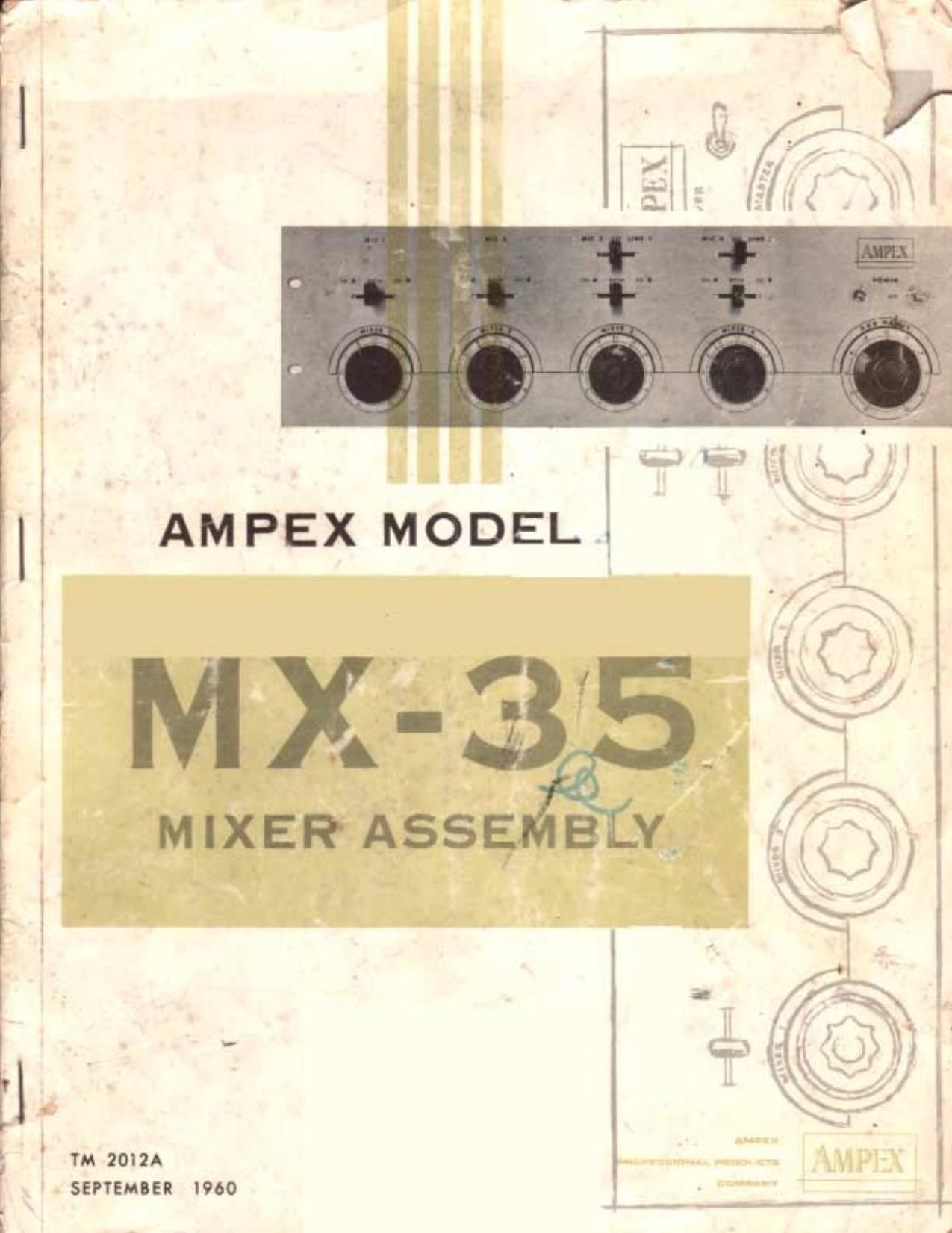 Ampex MX 35 Operation Maintenance 2