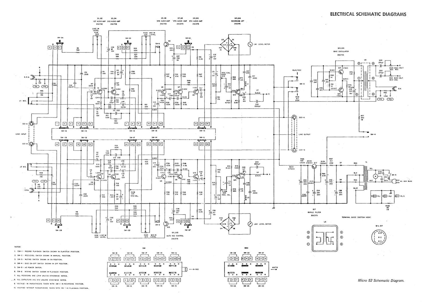 Ampex Micro 52 Schematic