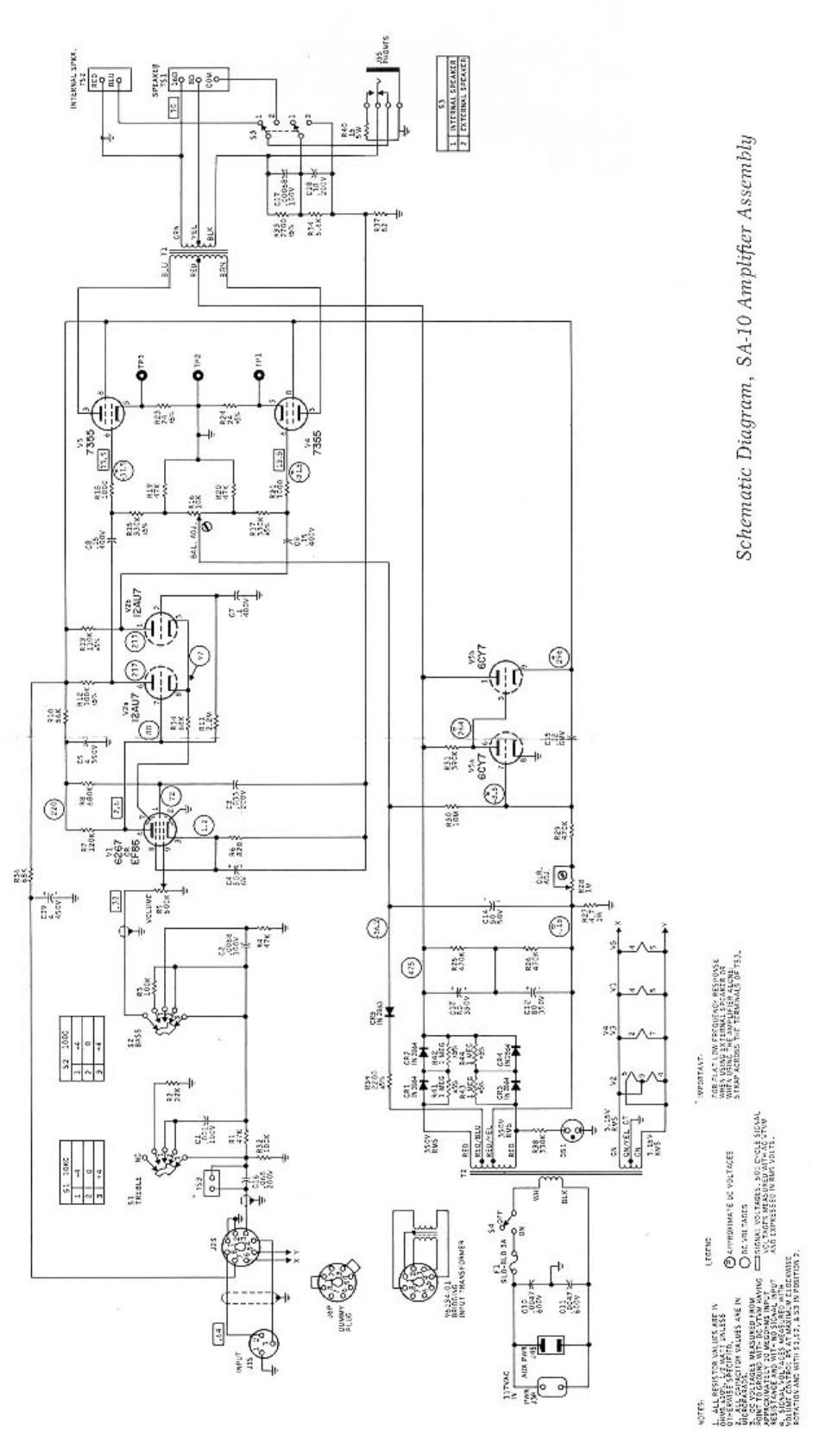 Ampex SA 10 Schematic