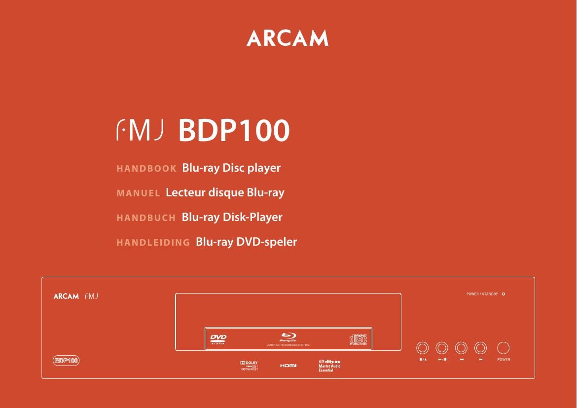 Arcam BDP 100 Owners Manual