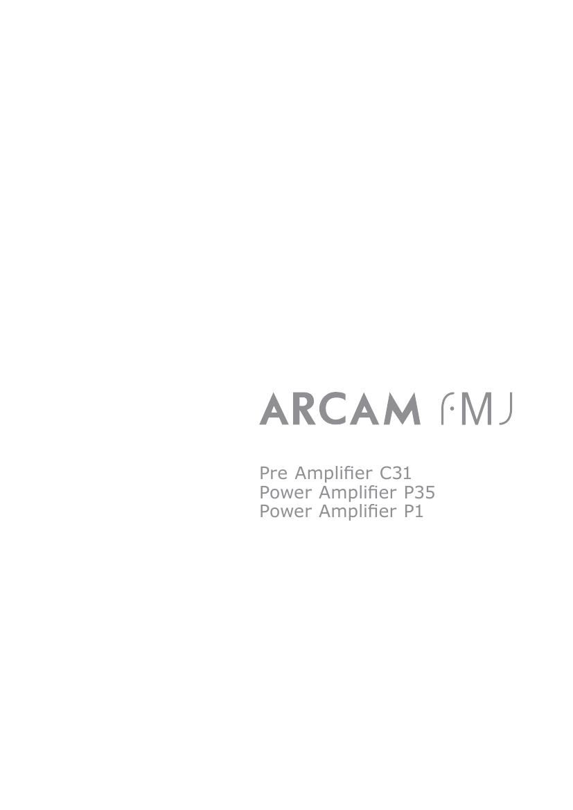 Arcam C31 Owners Manual