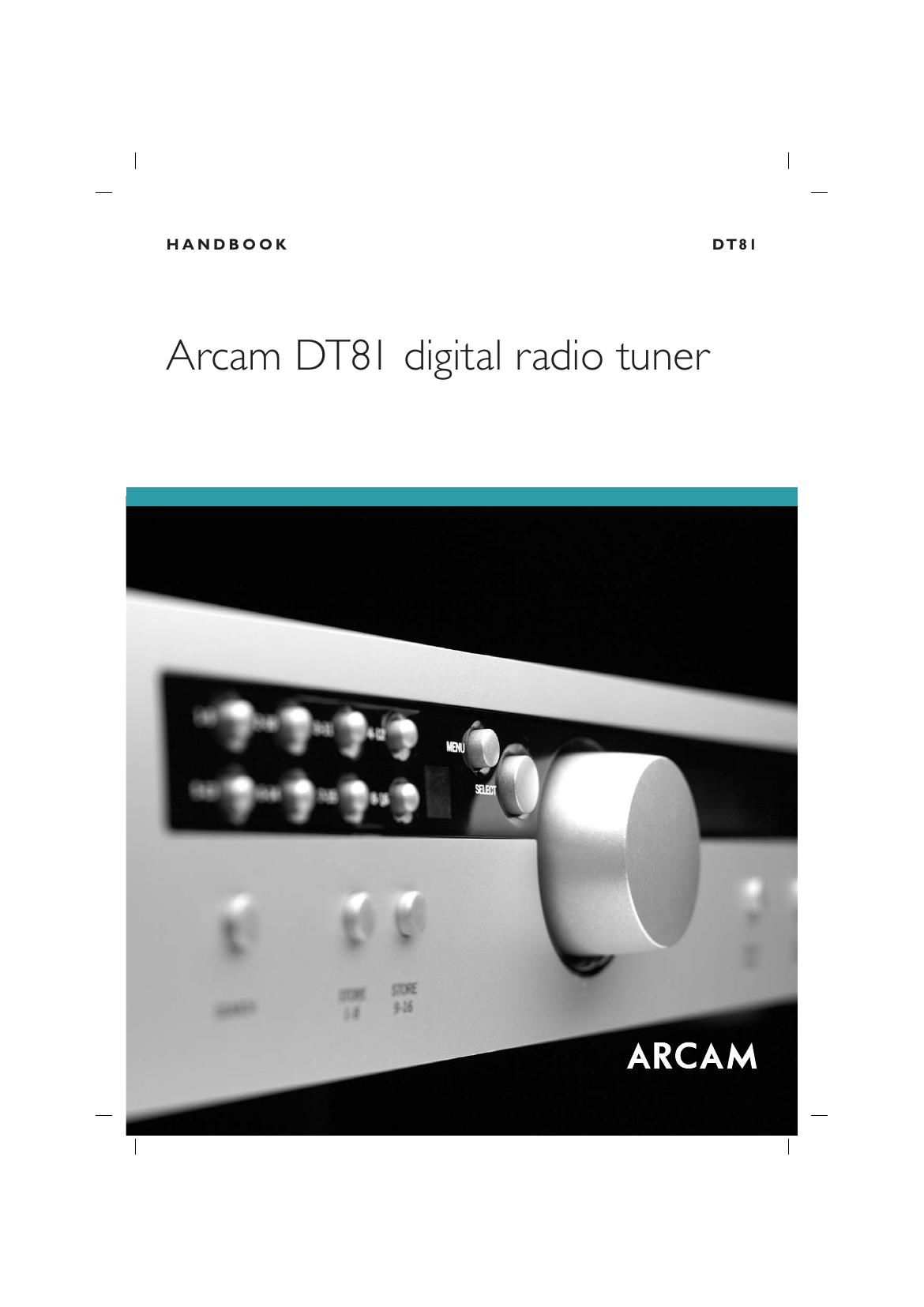 Arcam DT 81 Owners Manual