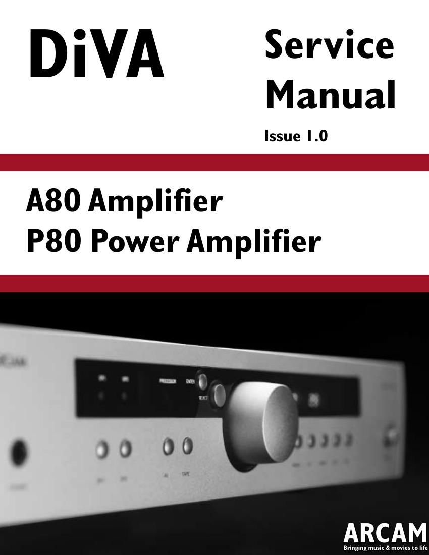 Arcam Diva A80 P80 amp sm