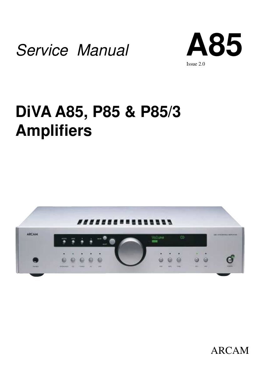 Arcam Diva A85 P85 amp sm