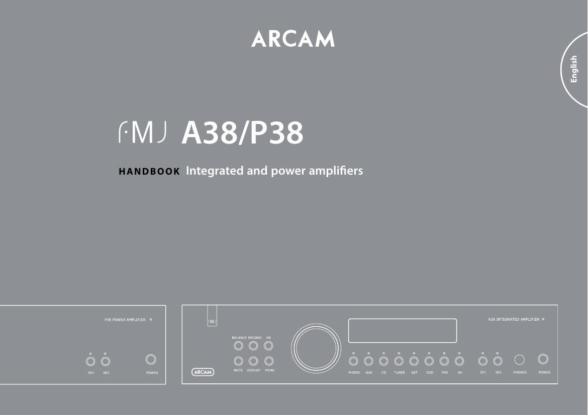Arcam P38 Owners Manual