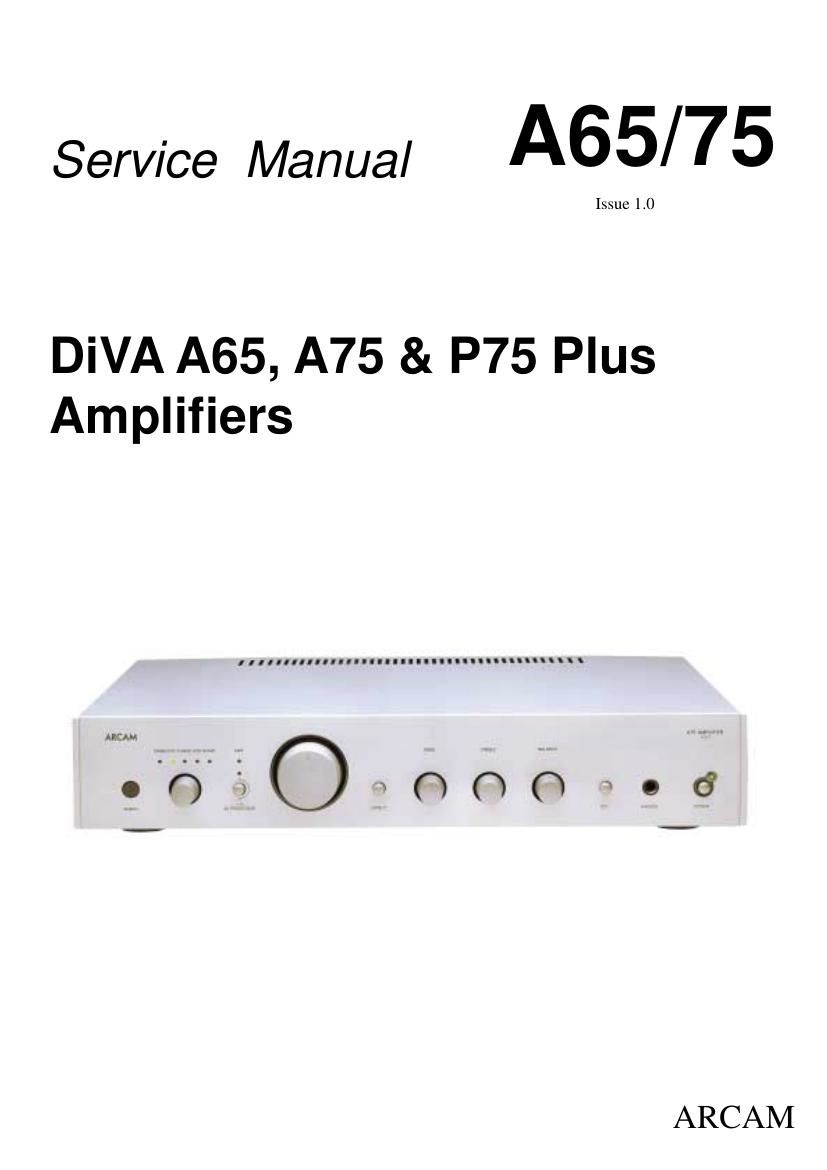 Arcam P75 Plus Owners Manual