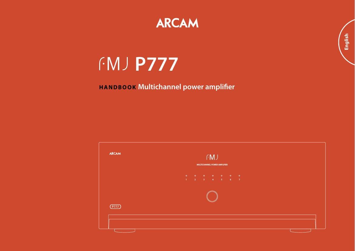 Arcam P777 Owners Manual