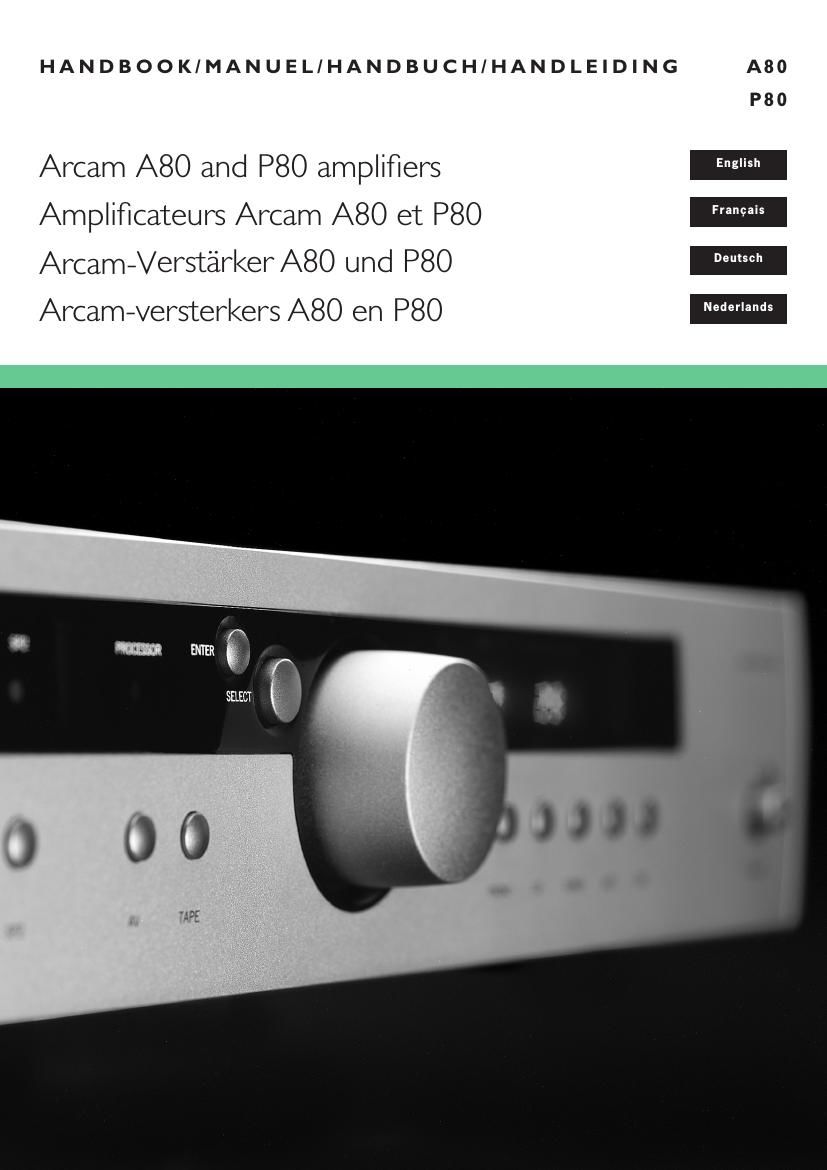 Arcam P80 Owners Manual