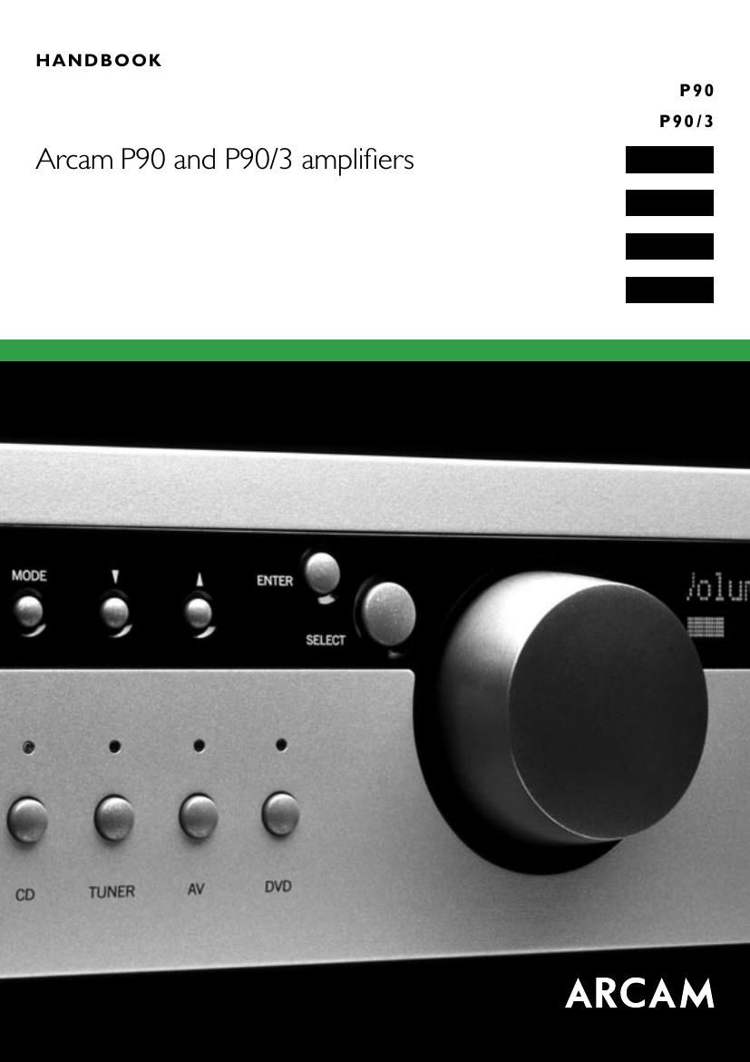 Arcam P90 3 Owners Manual