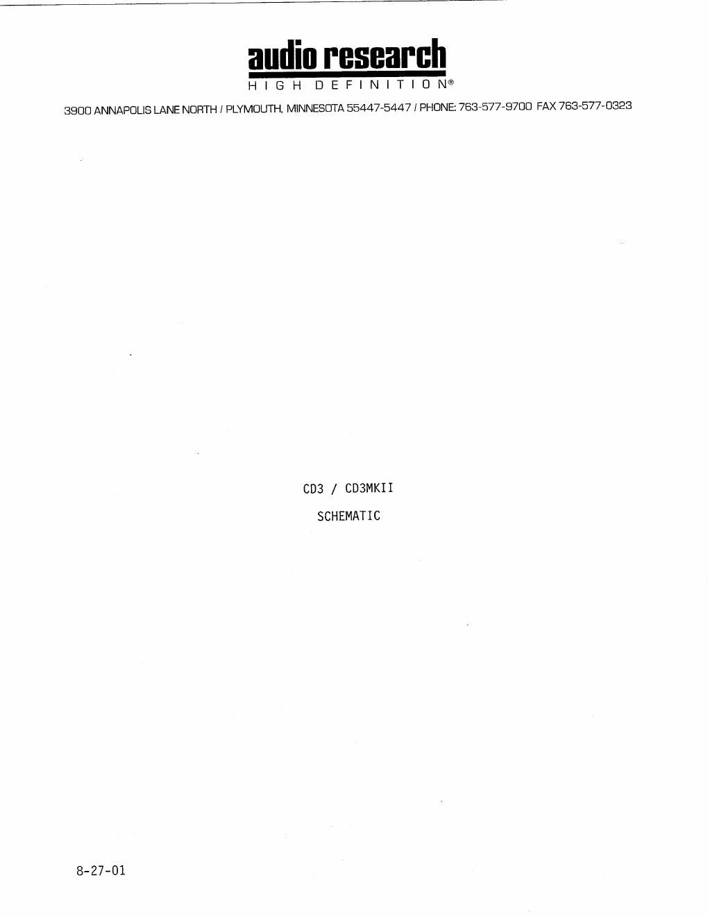 audio research cd 3 cd  schematic