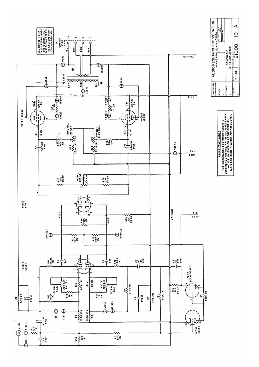 audio research d 40 schematic