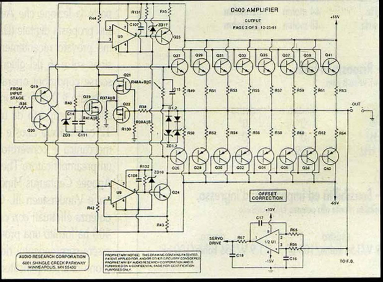 audio research d 400 schematic