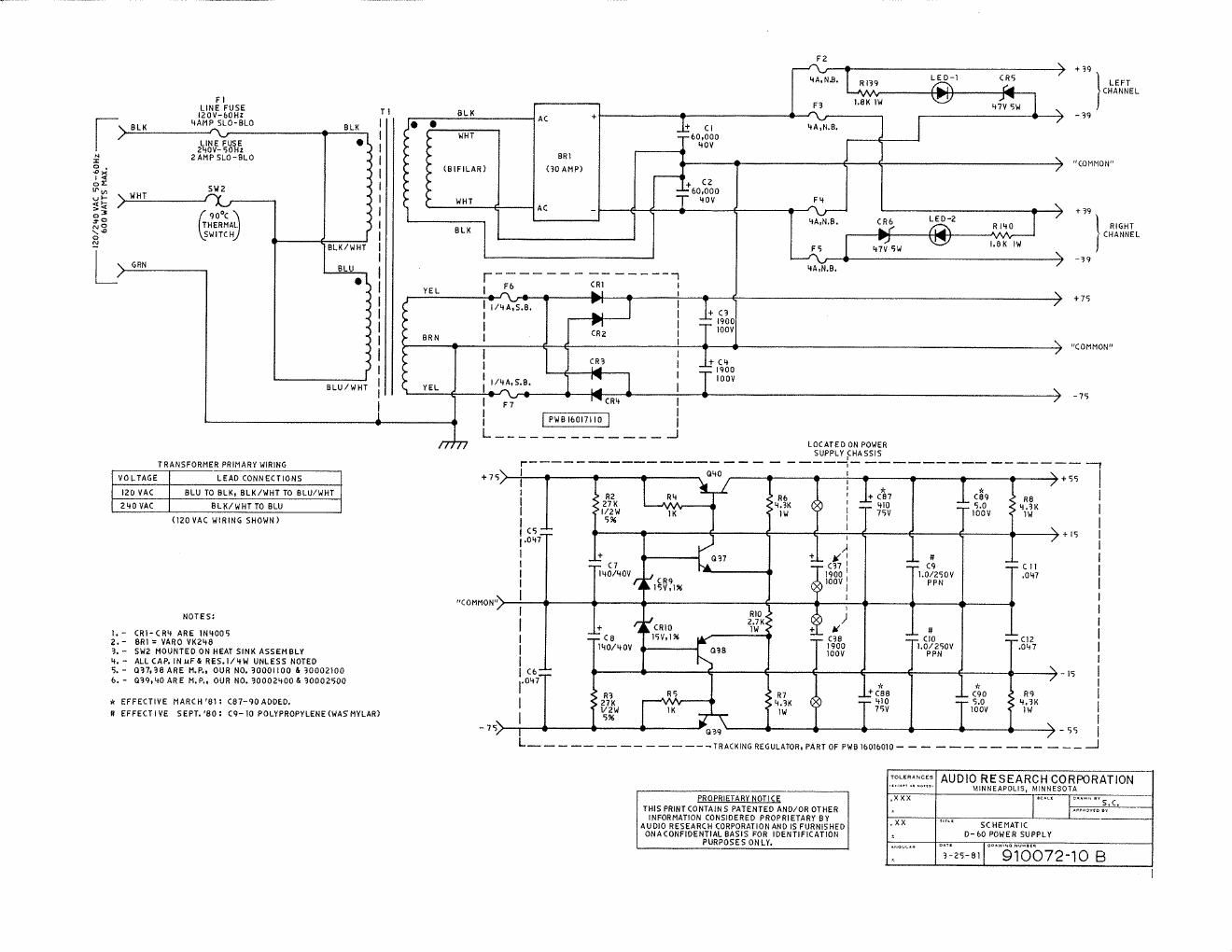 audio research d 60 schematic