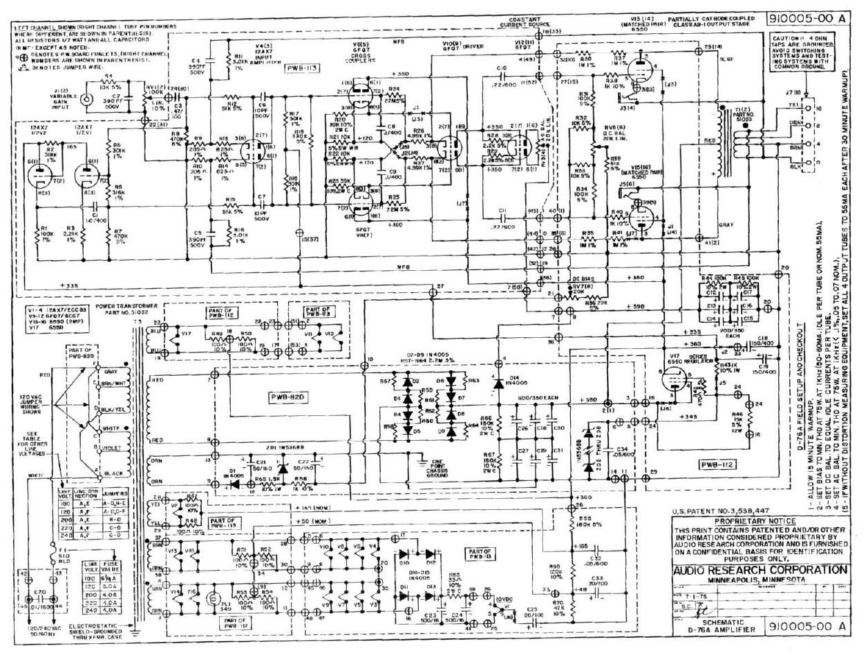 audio research d 76 a schematic