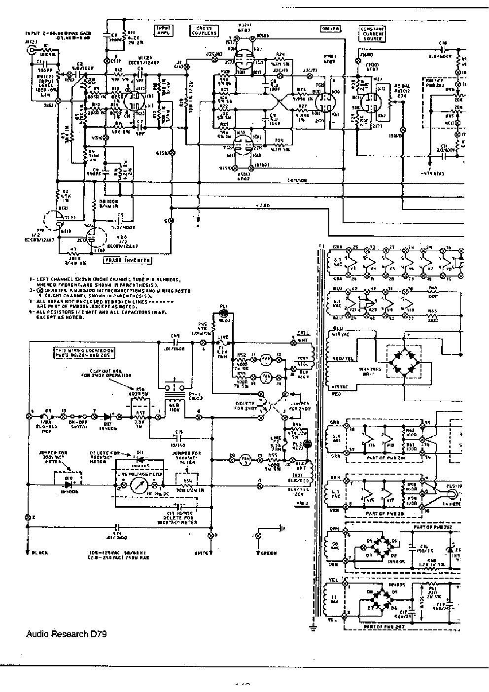 audio research d 79a pwr schematic