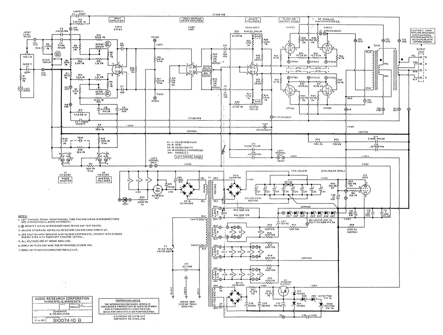 audio research d 90 schematic