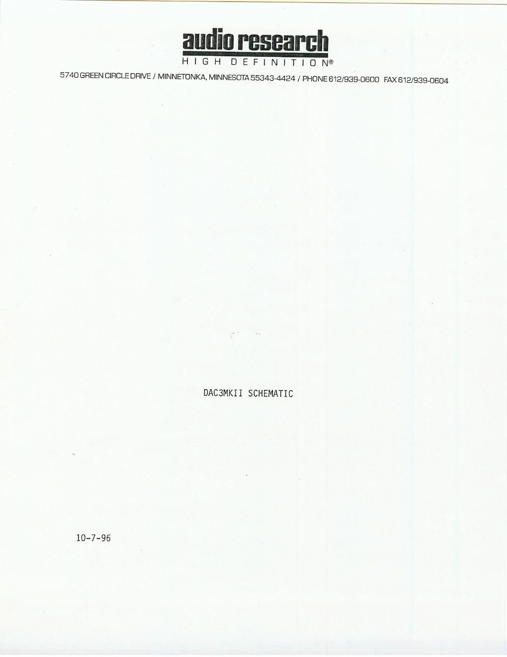 audio research dac 3ii schematic
