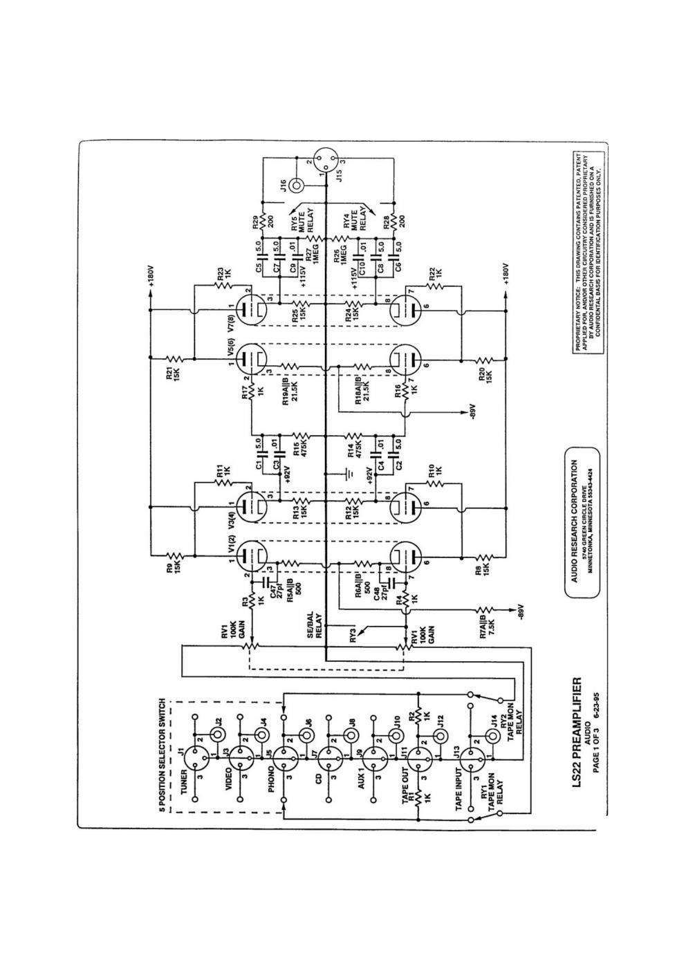 audio research ls 22 schematic