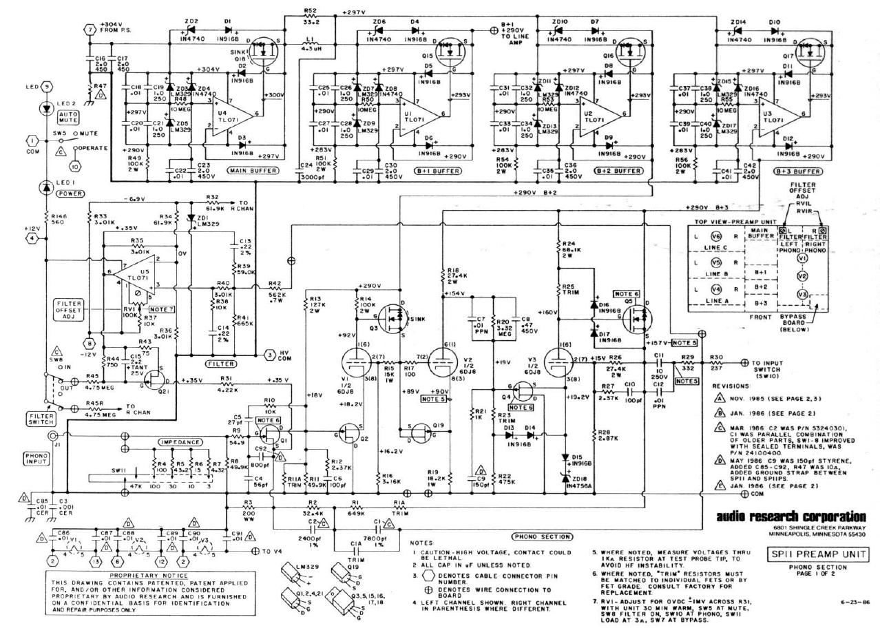 audio research sp 11 schematic