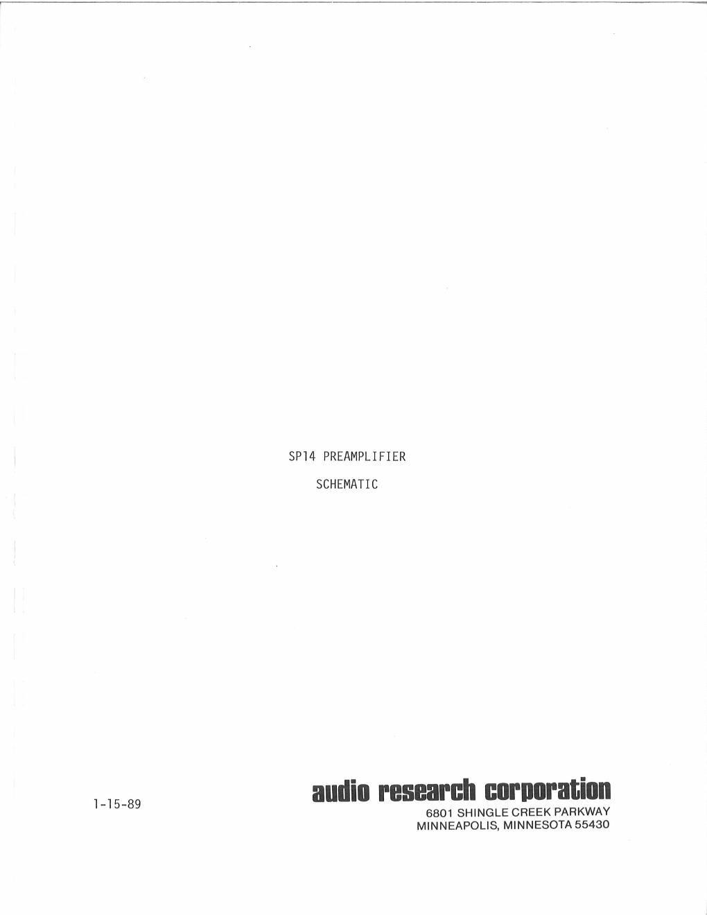 audio research sp 14 pre schematic