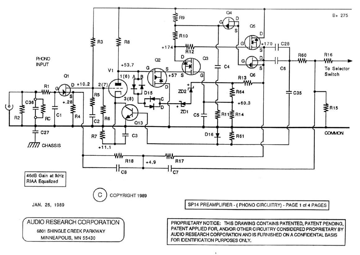 audio research sp 14 schematic