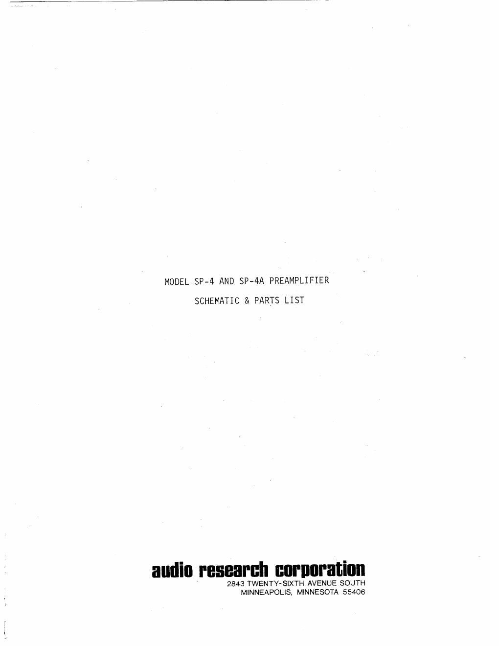 audio research sp 4 a schematic