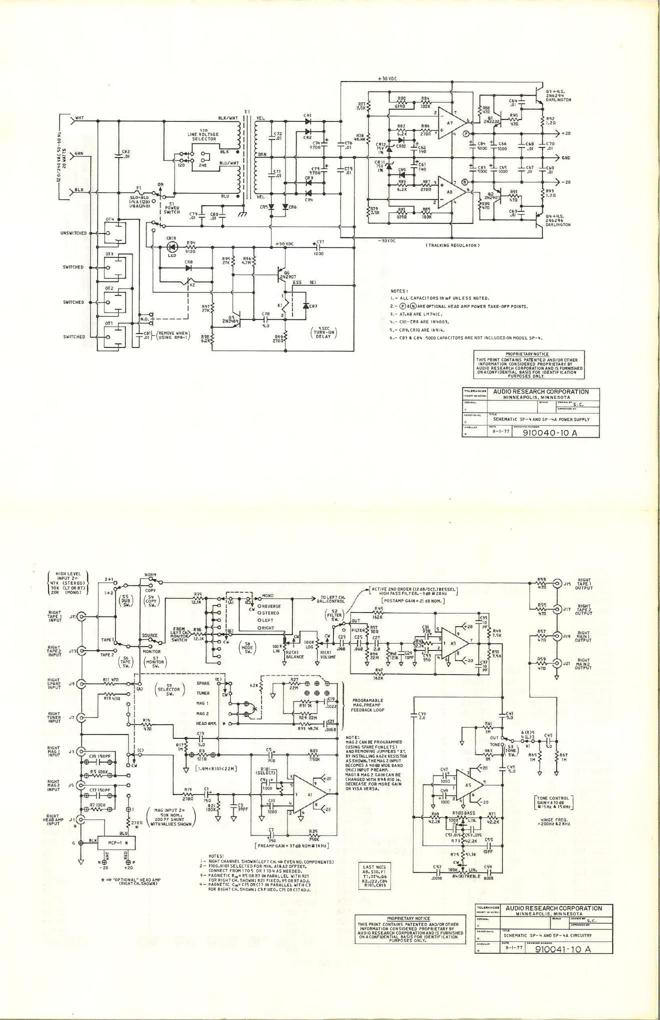 audio research sp 4 schematic