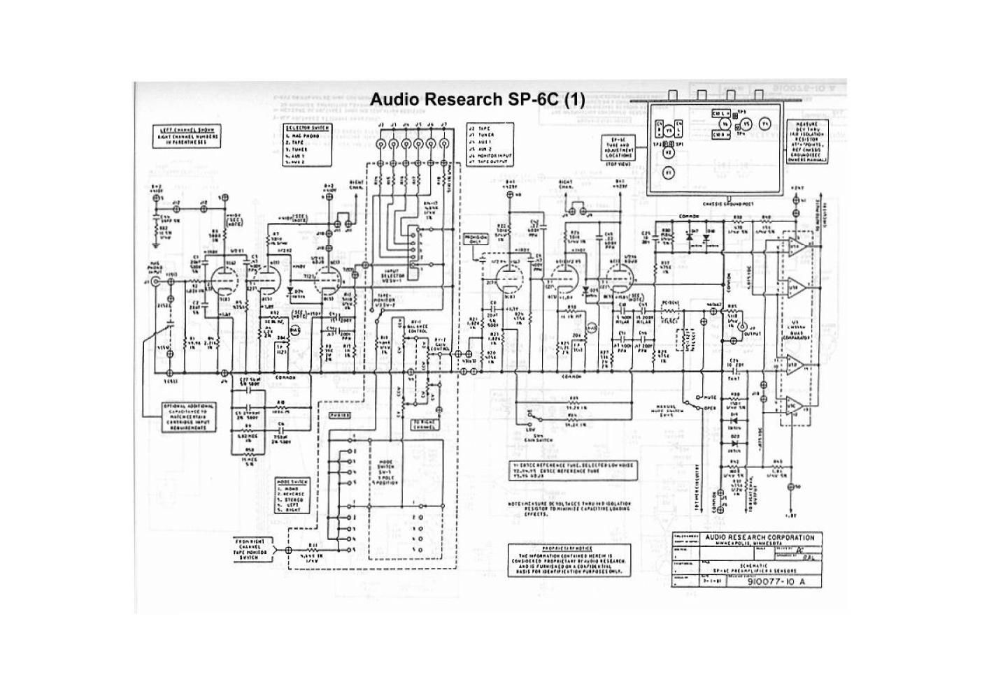 audio research sp 6c schematic