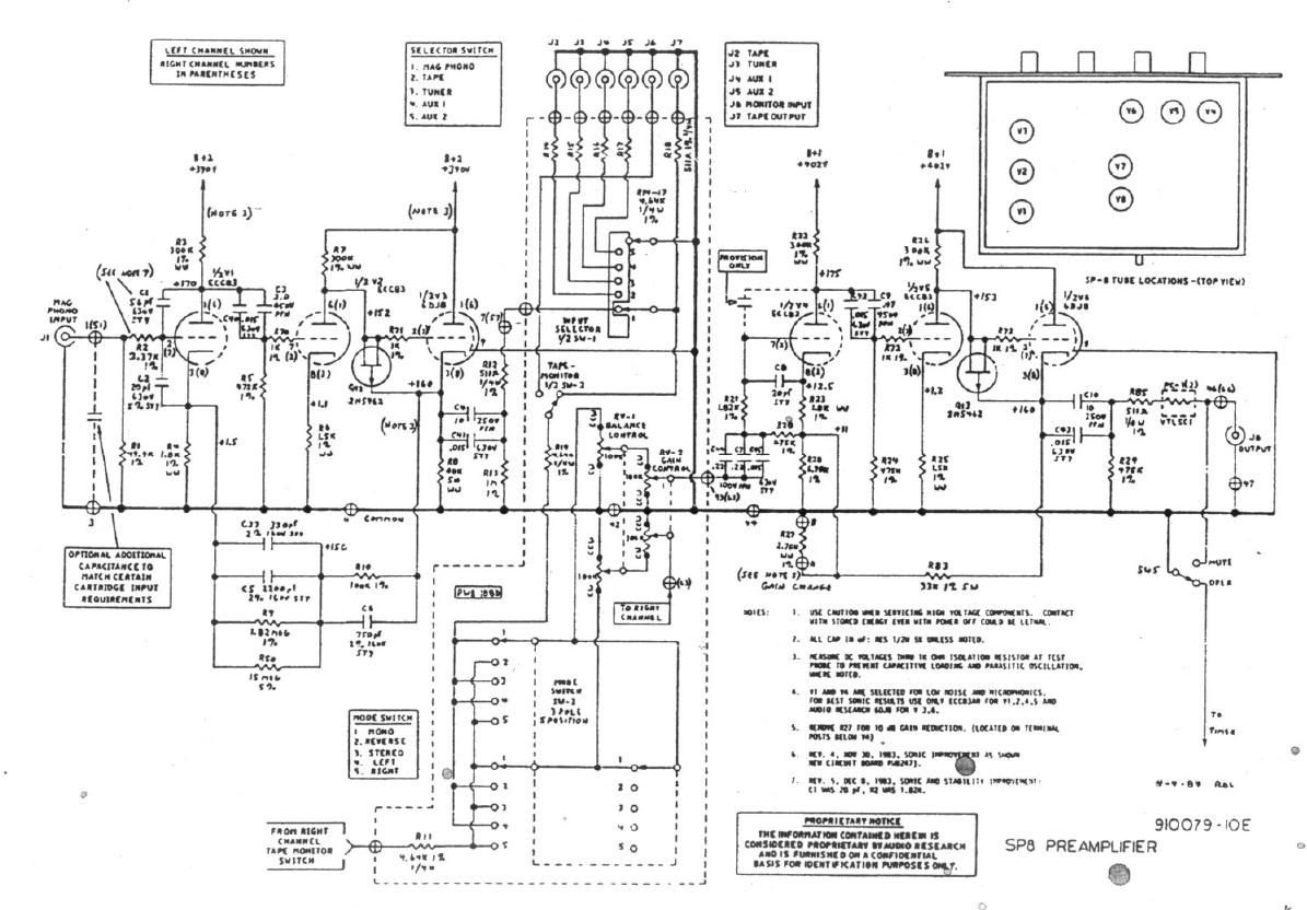 audio research sp 8 schematic