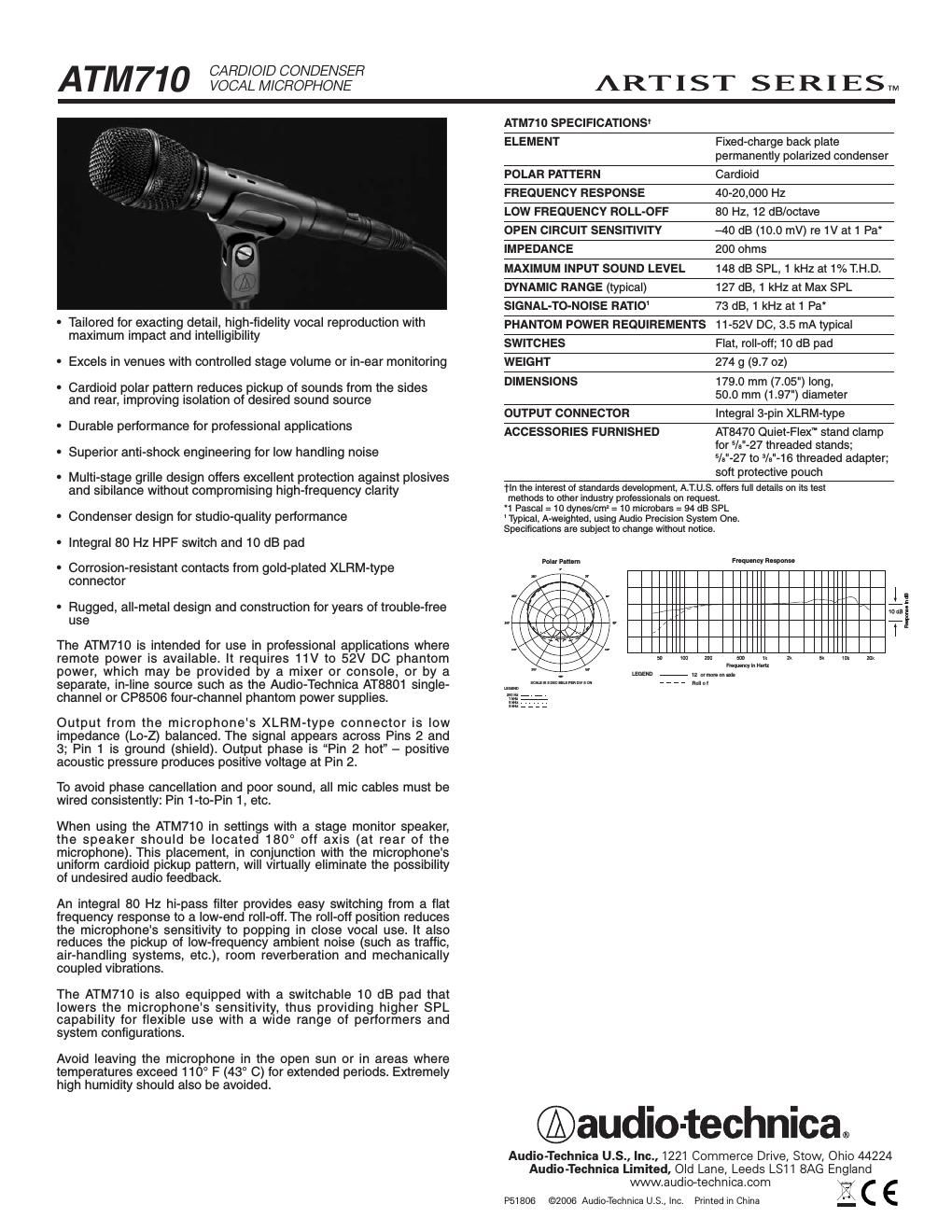 audio technica m710 owners manual