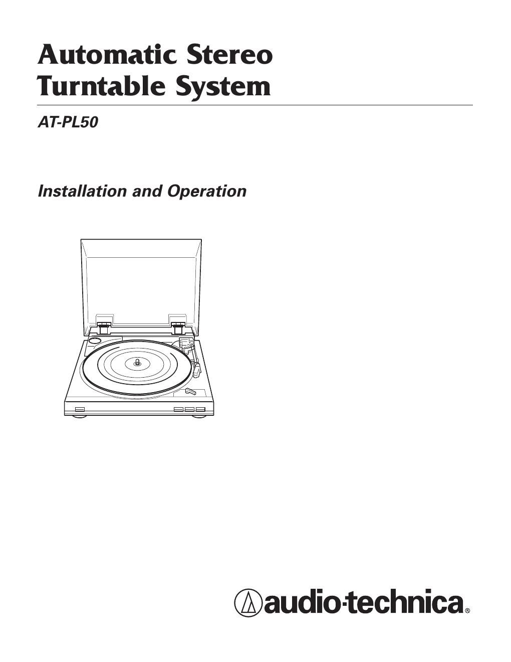 audio technica pl 50 owners manual