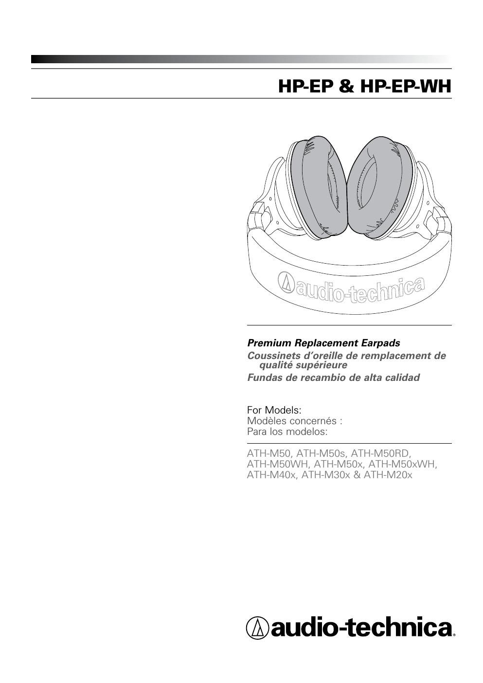 audio technica ath m20 x owners manual