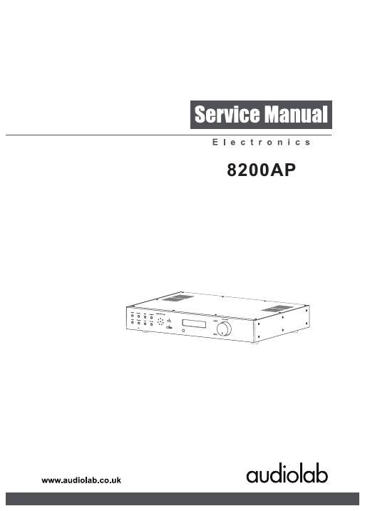 audiolab 8200 ap service nanual v01 2012 01 03