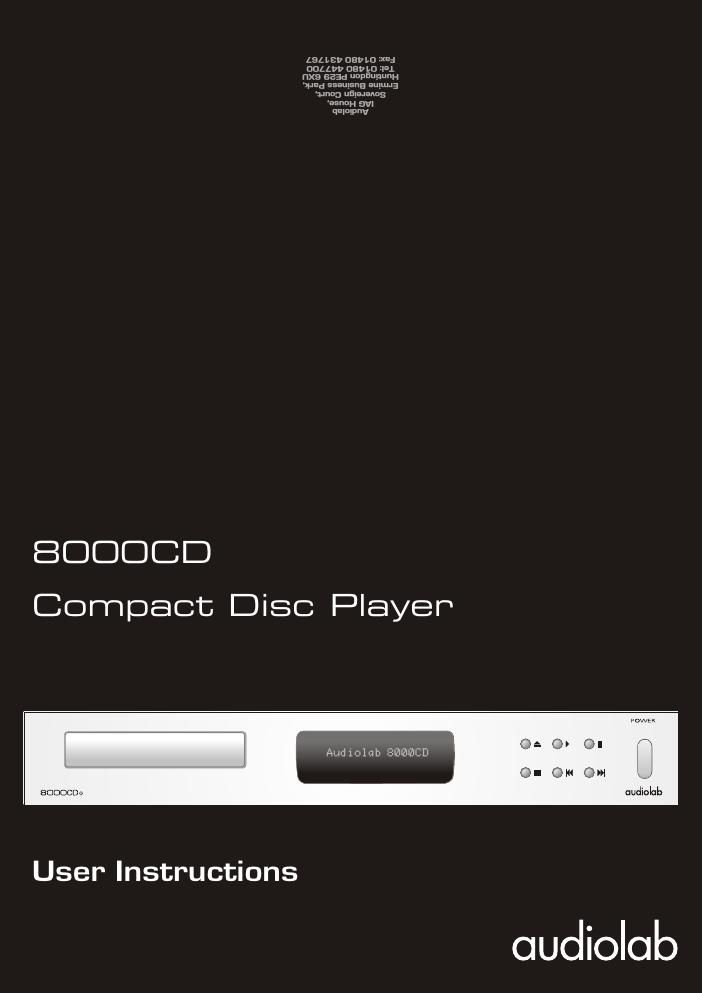 audiolab 8200 cd owners manual