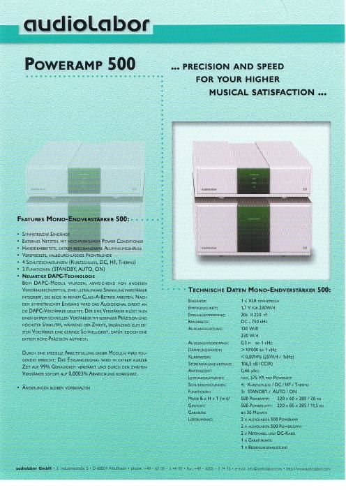 audiolabor 520 brochure