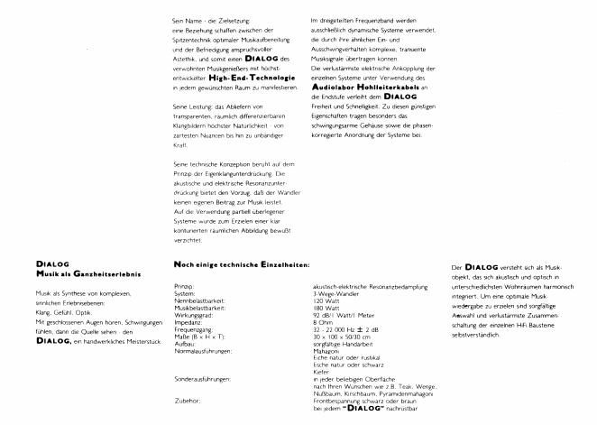 audiolabor dialog brochure