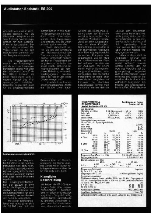 audiolabor es 220 brochure