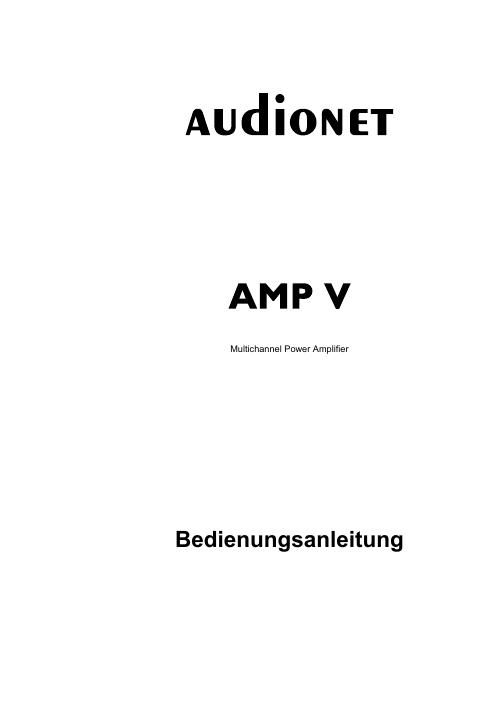 audionet amp 5 owners manual