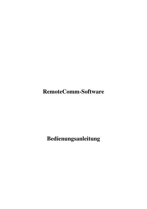 audionet remotecomm owners manual