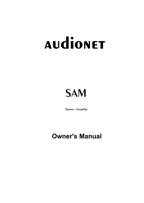 audionet sam owners manual