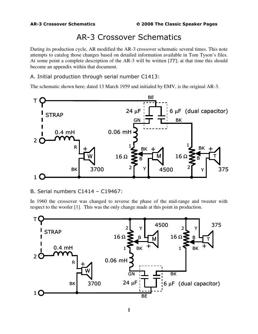 acoustic research ar 3 schematic