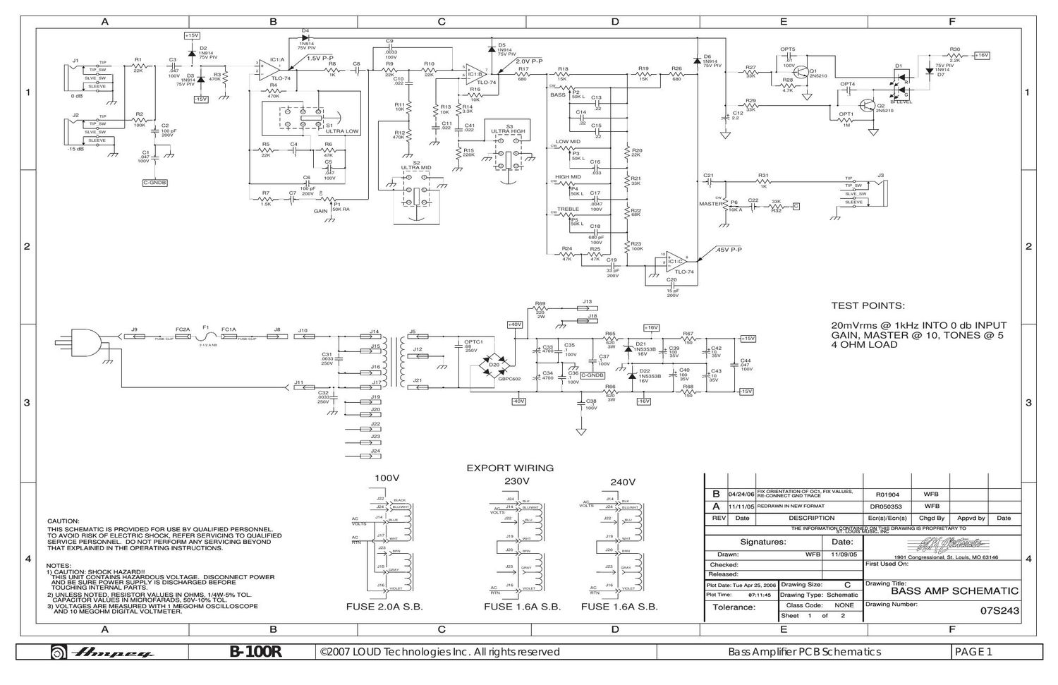 ampeg b 100r 07s243 schematics