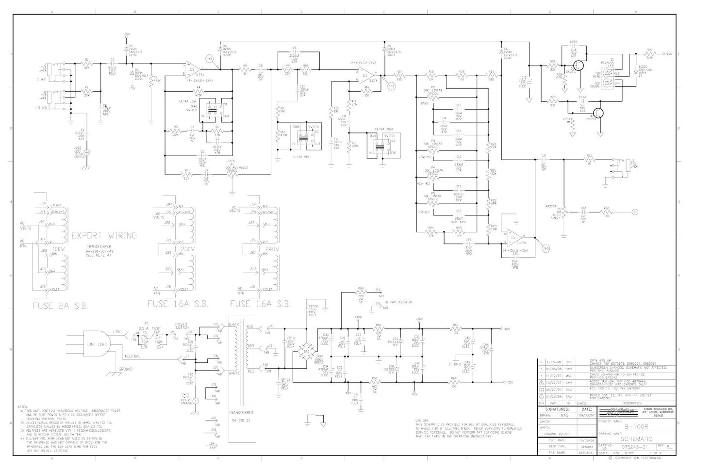 ampeg b 100r rev c 6 98 schematics