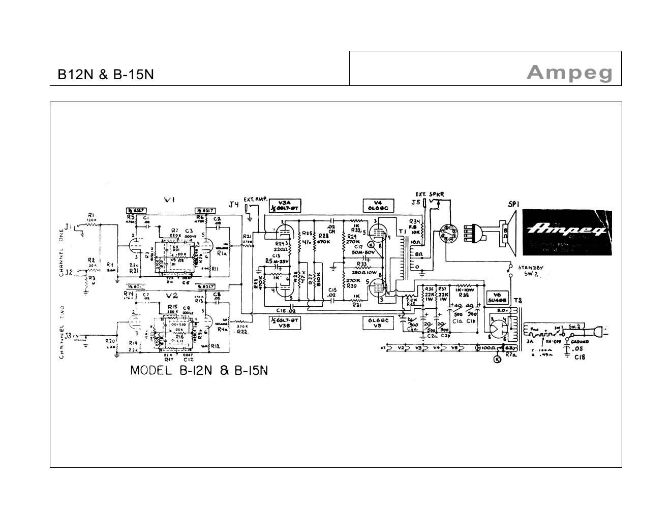 ampeg b 12 n b 15 n portaflex schematic