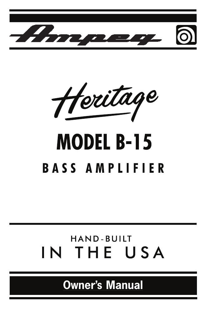 ampeg b 15 heritage manual schematic