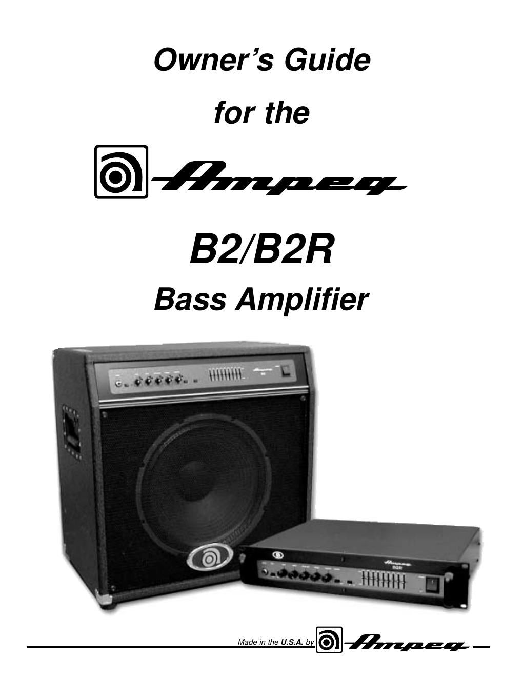 ampeg b 2 b 2r users guide