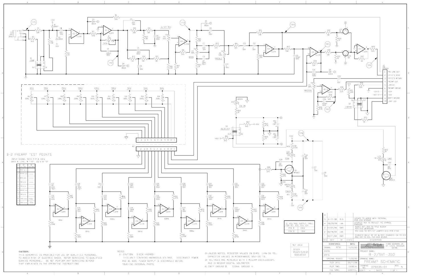 ampeg b 2 svt 350 07s535 07s437 schematics