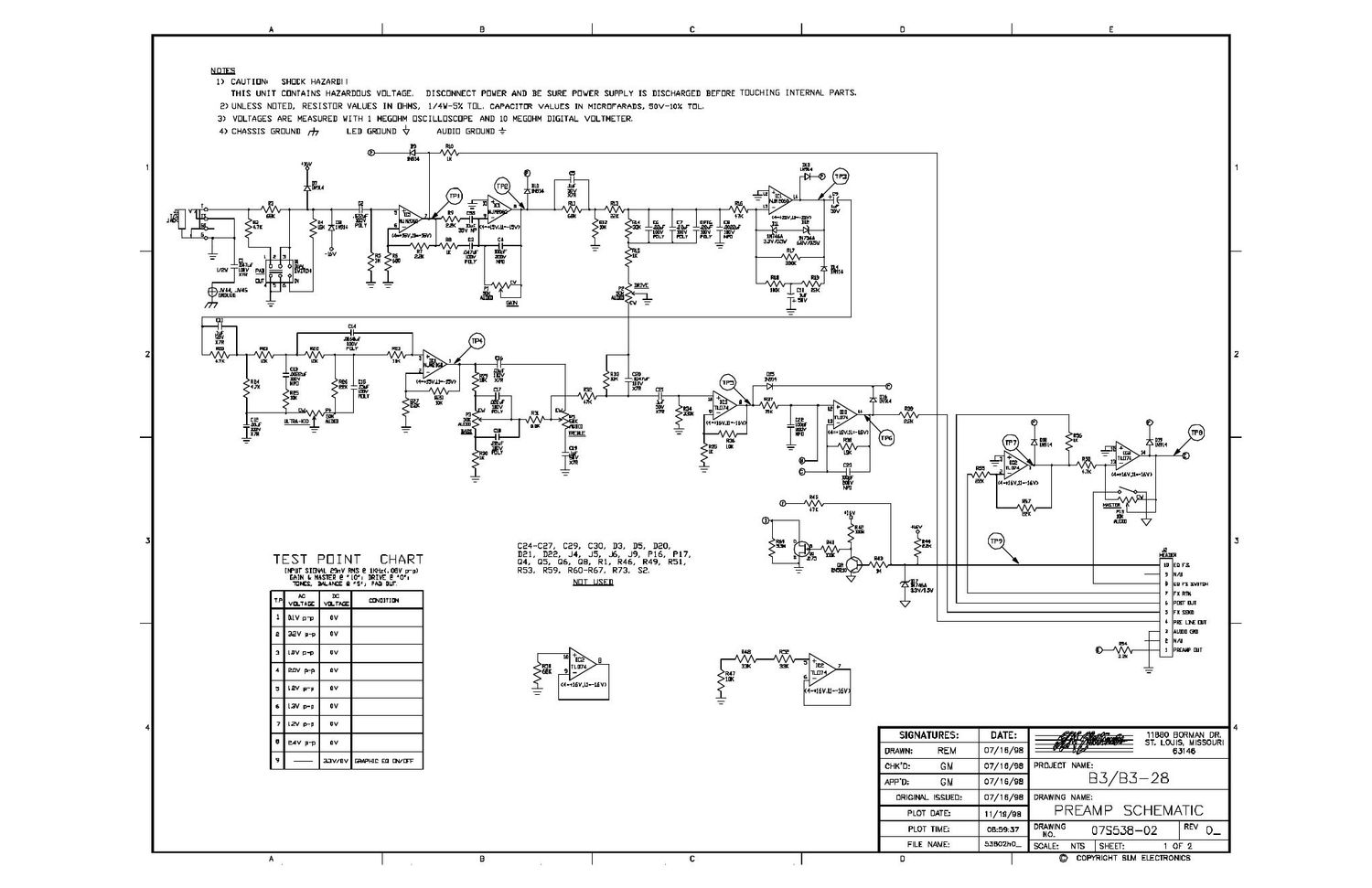 ampeg b 3 preamp 07s538 schematics